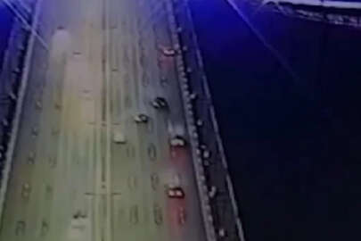 Fatih Sultan Mehmet köprüsündeki kazanın güvenlik kamerası görüntüleri