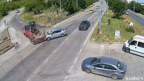 Samsun'da kazalar KGYS kameralarında