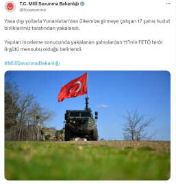 MSB: Yunanistan'dan Türkiye'ye girmeye çalışan 17 kişi yakalandı