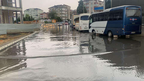 Tekirdağ'da sağanak etkili oldu