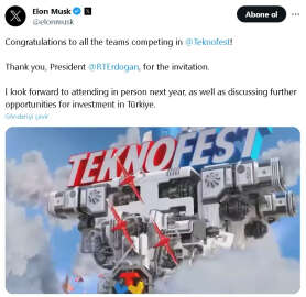 Elon Musk'tan TEKNOFEST paylaşımı