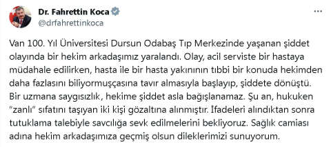 Hasta yakınları tarafından darbedilen asistan doktor yoğun bakımda (2)