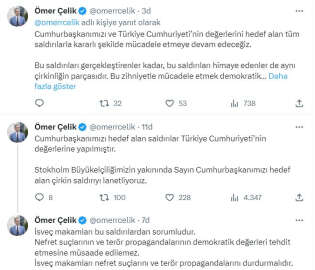 AK Parti'li Çelik: İsveç makamları bu saldırılardan sorumludur