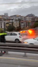 Kadıköy’de cip alev alev yandı