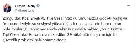 Zonguldak'ta sağanak ve fırtına; gemi karaya oturdu, cezaevi boşaltılıyor (6)
