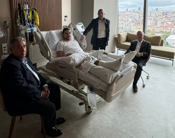 Aziz Yıldırım ve Mahmut Uslu'dan Serhat Akın'a geçmiş olsun ziyareti