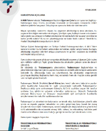 Trabzonlular Federasyonu'ndan Uğurcan Çakır, Beşiktaş ve Şenol Güneş için açıklama