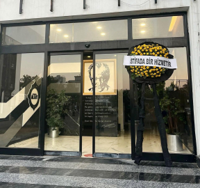 Altay taraftarı tesislere siyah çelenk bıraktı