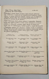 Galatasaray Lisesi anı defterine Başkan Özbek’e hitaben teşekkür yazısı hazırlandı