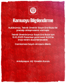 Antalyaspor, Erol Bulut ile prensipte anlaştığını duyurdu