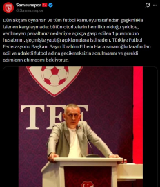 Samsunspor, TFF Başkanı Hacıosmanoğlu’ndan gerekli çalışmaların yapılmasını talep etti