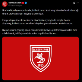 Samsunspor’dan Musaba’nın aracında çıkan yangına ilişkin açıklama