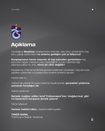 Trabzonspor Başkan Yardımcısı Saral: Herkes haddini bilsin