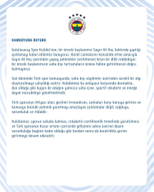 Fenerbahçe’den Galatasaray’a cevap: Ali Koç üzerinden yapay polemik üretilmesini reddediyoruz